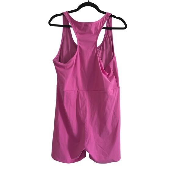 PINK LILY Athletic Romper Lounge Unitard Shorts One-Piece Pink PL1265 - Sz 3XL - Picture 2 of 3